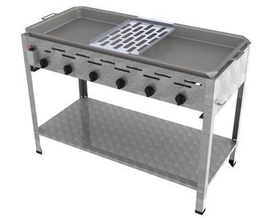 ChattenGlut Gastrobräter 6-flammig 27kW mit Reibekuchen Auflage