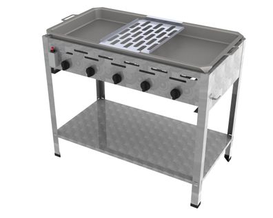 ChattenGlut Gastrobräter 5-flammig 22,5kW mit Reibekuchen Auflage