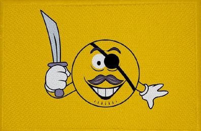 Aufnäher Smily Motiv Nr. 32 Flagge Patch 9 x 6 cm