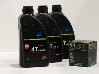 Aprilia Shiver 750, GT Bj:07-16, 3Ltr.15W50, l- u. Ölfilter