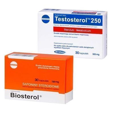 Megabol Testosterol 30 kaps. + Biosterol 30 kaps. Testosteron Booster