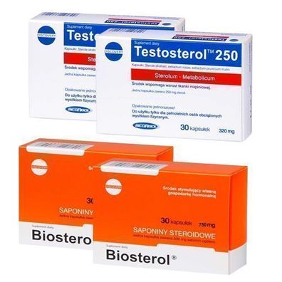 Megabol 2 x Testosterol 30 kaps. + 2 x Biosterol 30 kaps. Testosteron Booster