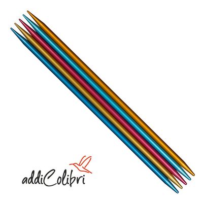 addi Colibri Strumpfstricknadeln ultraleichtes Nadelspiel aus Aluminium