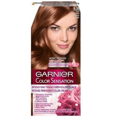 Garnier Color Sensation Haarfarbe Creme 6.35 Hell Kastanienbraun - 200 ml