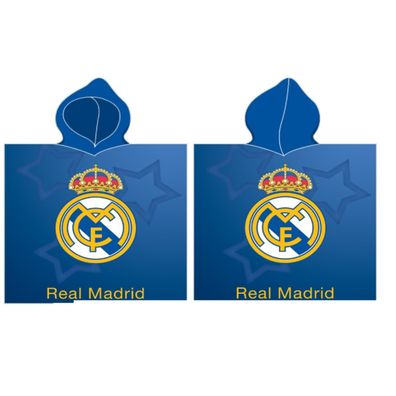 Real Madrid Poncho – Weicher Mikrofaser-Badeponcho 55x110 cm für Kinder