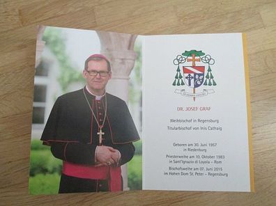 Weihbischof von Regensburg Dr. Josef Graf - Autogrammkarte!!!