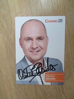 Channel21 Fernsehmoderator Christian Schneider - handsigniertes Autogramm!!!