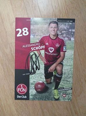 1. FC Nürnberg Saison 15/16 Alessandro Schöpf - handsigniertes Autogramm!!!