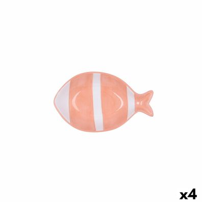 Schüssel Quid Kaleido Koralle aus Keramik Fisch 14 x 9 x 3 cm (4 Stück) Default Title