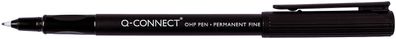 10x Q-Connect® KF01068 Faserschreiber, permanent, ca. 0,7 mm (F), schwarz
