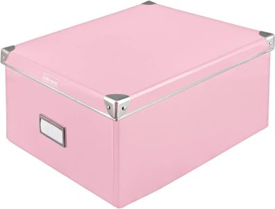 Vielseitige Aufbewahrungsbox mit Deckel – Ordnung leicht gemacht! Rosa