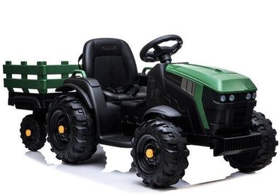 Elektrische Fahrt auf Traktor mit Anhänger BDM0925 Militärgrün