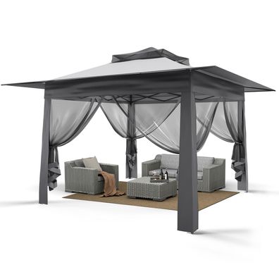 XXL Faltpavillon Gartenpavillon Pop Up Gartenzelt Partyzelt Alu UV50+ Wasserdicht