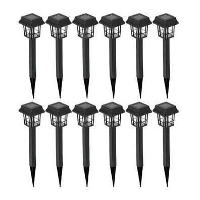 12er Set Solarlampe SOLAR LED FUSION 0,06W dekorative Einfahrtlampe für den Garten