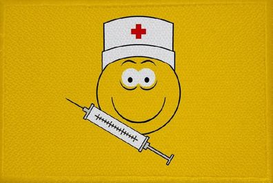 Aufnäher Smily Motiv Nr. 36 Flagge Patch 9 x 6 cm
