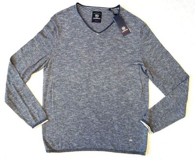 LERROS Herren Pullover V-Ausschnitt Gr. L, XL, XXL dunkelblau weiß 49,99 € NEU