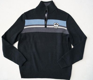 LERROS Pullover Stehkragen Gr. L, XL mit Reißverschluss schwarz 59,95 € NEU