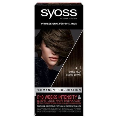 Syoss Dauerhafte Haarfarbe 4 1 Mittelbraun 120ml