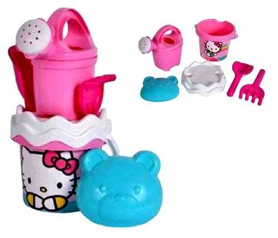Simba Hello Kitty Eimergarnitur 6-tlg. Strandset Sandkasten Förmchen Sieb NEU!