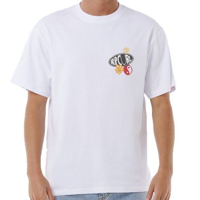 RIP CURL T-Shirt Sun Buzzed white - Größe: XL