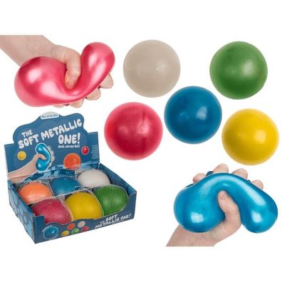 XL Antistress-Ball, Ultra Soft, Metallic,