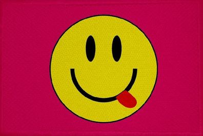 Aufnäher Smily Motiv Nr. 85 Flagge Patch 9 x 6 cm