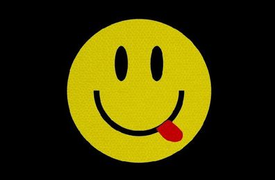 Aufnäher Smily Motiv Nr. 86 Flagge Patch 9 x 6 cm