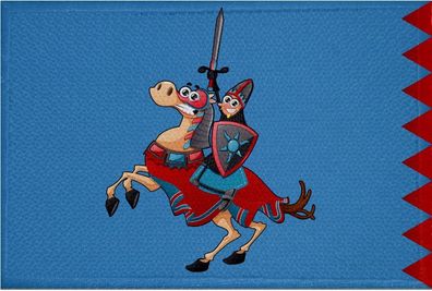 Aufnäher Ritter Motiv Nr. 3 Flagge Patch 9 x 6 cm