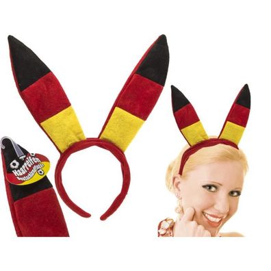 Plüsch-Haarreifen Bunny, Deutschlandflagge,