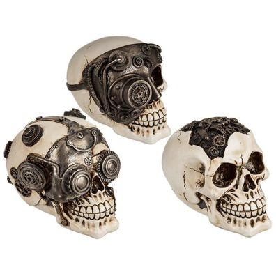 Deko-Totenkopf, Cyborg Skull, ca. 16 cm,