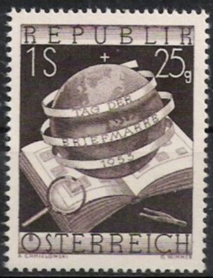 Österreich Nr.995 * * Tag der Briefmarke 1953, postfrisch