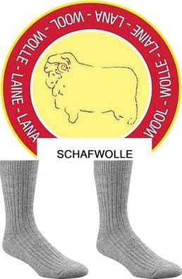 SOCKS PUR Wellness-Socken mit Plüschsohle hoher Schafwollanteil 3 Paar