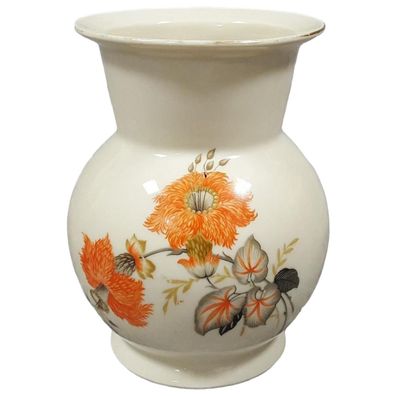 Felda Rhön Porzellan Vase Blumendekor H 19,7 cm