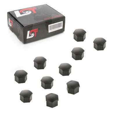 10x Radschrauben Kappen Set 17 mm schwarz für JEEP Chevrolet Chrysler FORD
