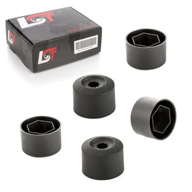 5x Radschrauben Kappen 17mm schwarz für JEEP Chevrolet Chrysler FORD ROVER