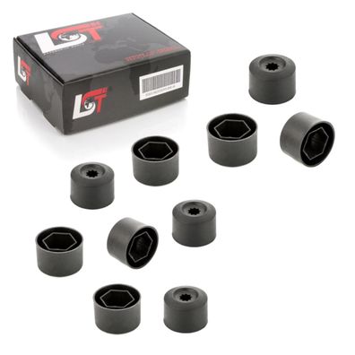 10x Radschrauben Abdeckkappen Radschraubenkappen 17 mm schwarz für BMW MINI