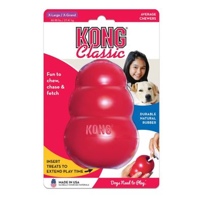 KONG Classic XL, rot - Kauspielzeug aus Naturkautschuk für Hunde