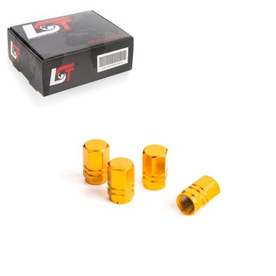 4x Universal Ventilkappen Reifenventil Abdeckung Hexagon Gold Schraderventil