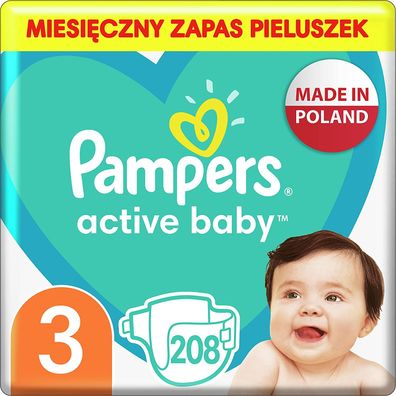 Pampers S3 Größe 3 Active Baby Monthly Box Windeln mit einer zusätzlichen "Schlaf"