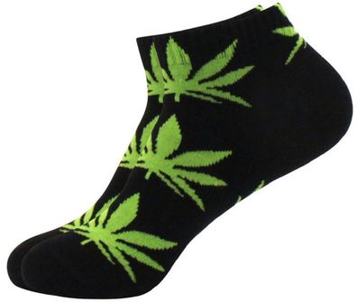 Cannabis Sneakers - Cannabis-Pflanzen Socken in 1/4-Länge - Farbe 13