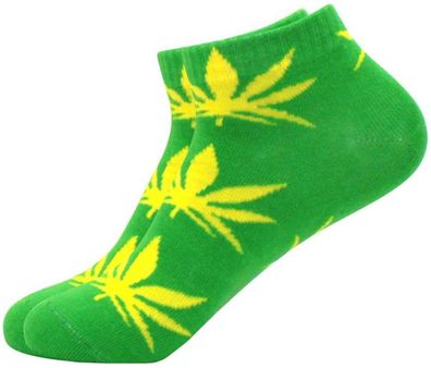 Cannabis Sneakers - Cannabis-Pflanzen Socken in 1/4-Länge - Farbe 16