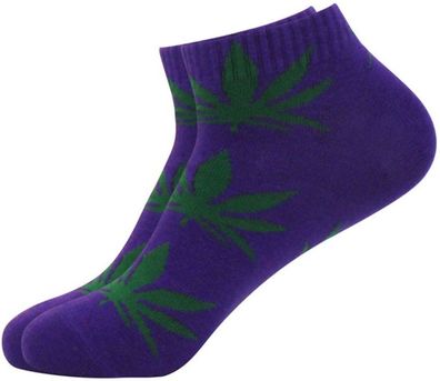 Cannabis Sneakers - Cannabis-Pflanzen Socken in 1/4-Länge - Farbe 17