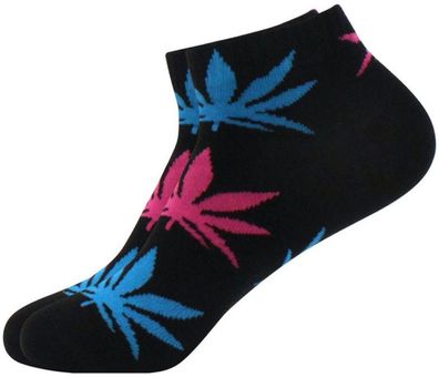 Cannabis Sneakers - Cannabis-Pflanzen Socken in 1/4-Länge - Farbe 22