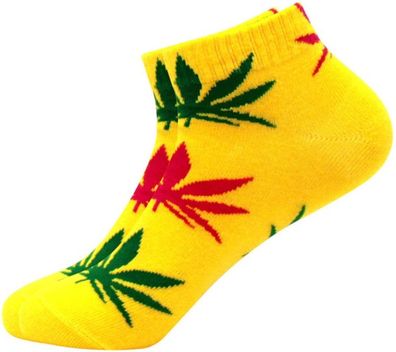 Cannabis Sneakers - Cannabis-Pflanzen Socken in 1/4-Länge - Farbe 24