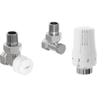 Mexen G01 Thermostat-Set Nickel, Eckig G 1/2"