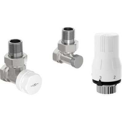 Mexen G02 Eckig Thermostat-Set, Nickel, M30 1,5 mm