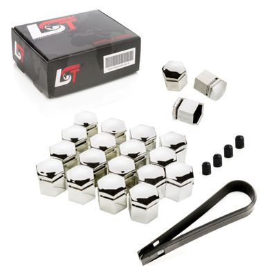 20x Radschraube Kappen 17mm chromfarben für ALFA ROMEO FIAT LANCIA SUBARU TOYOTA
