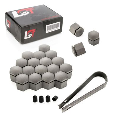 20x Radschrauben Kappen 19 mm grau für ALFA ROMEO FIAT LANCIA SUBARU TOYOTA
