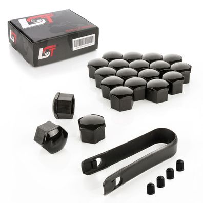 20x Radschrauben Abdeckungs Kappen 17mm schwarz für KIA Hyundai DAEWOO Daihatsu