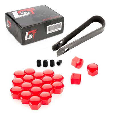 20x Radschrauben Kappen 17mm rot Glanz für JEEP Chevrolet Chrysler FORD ROVER